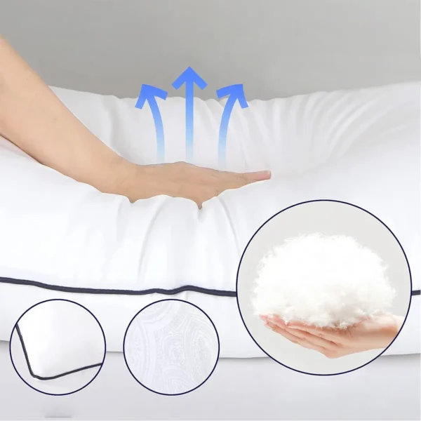 Luxury Medium Firm Hotel Cotton Pillow - Image 2