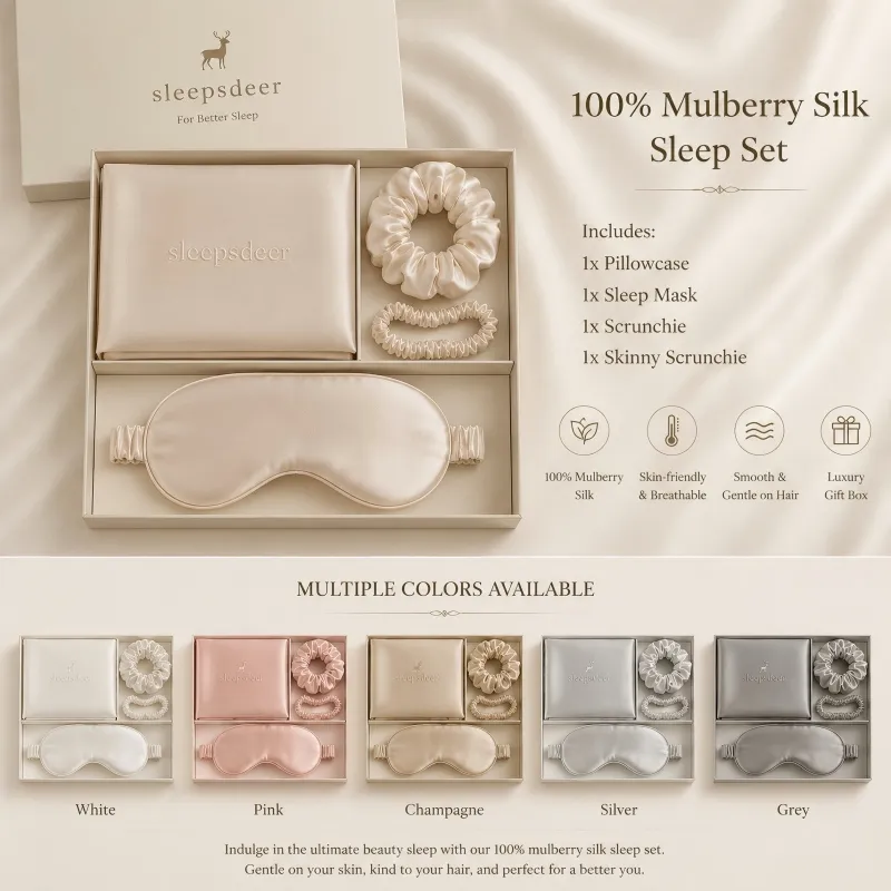100% Mulberry Silk Sleep Set