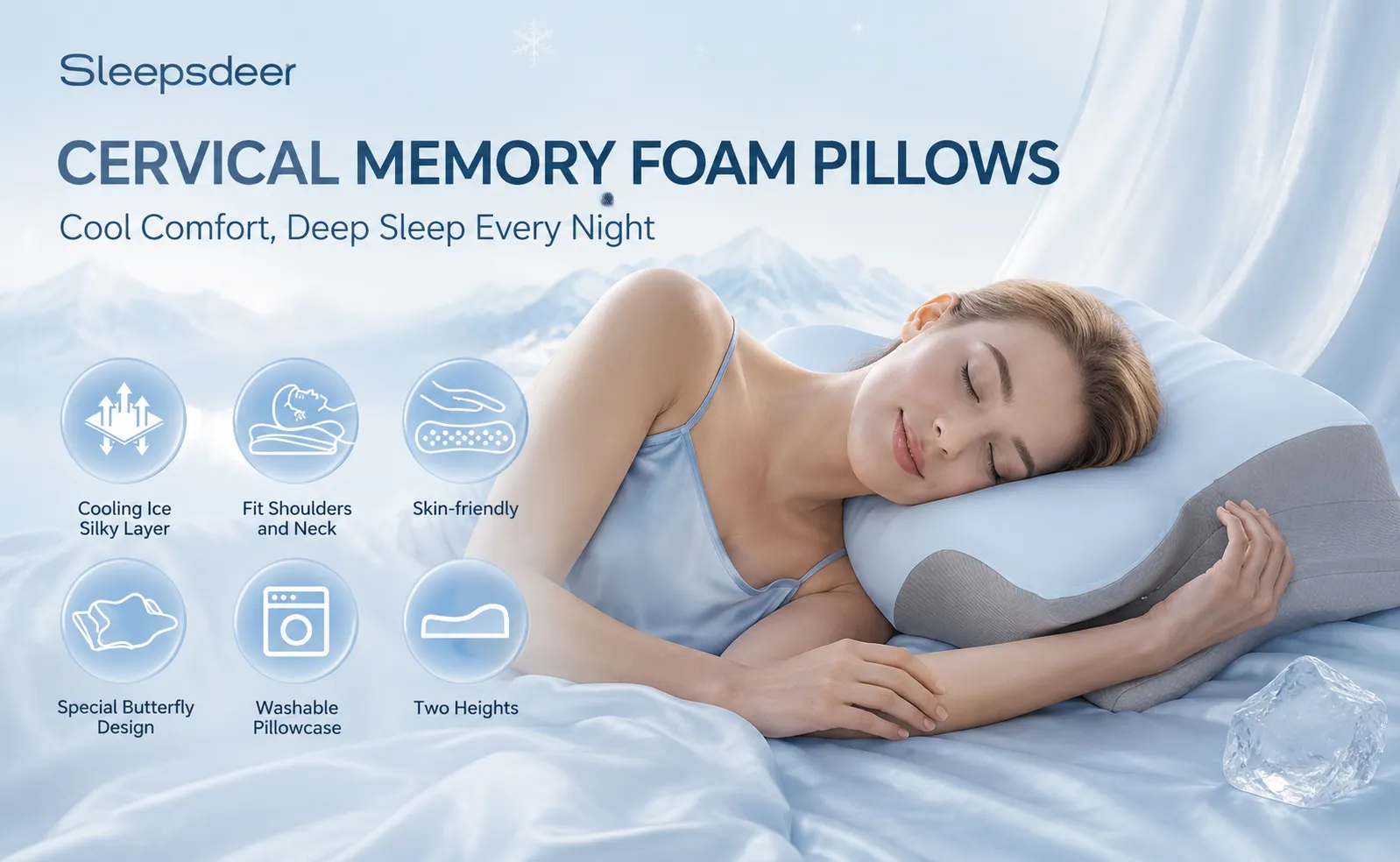 CoolRest Cervical Neck Butterfly Pillow - Image 2