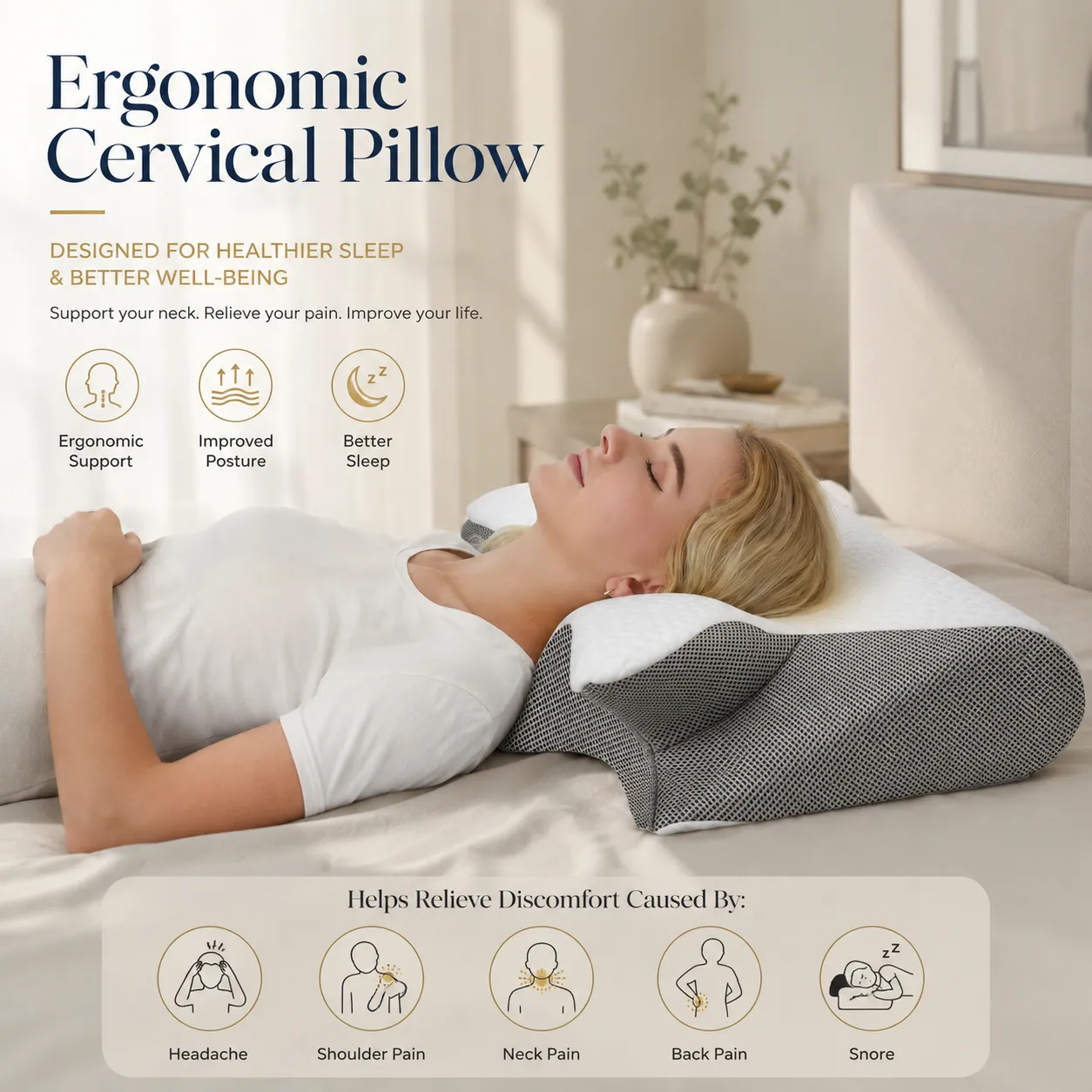 ErgoWave Core Support Cervical Pillow - Image 4